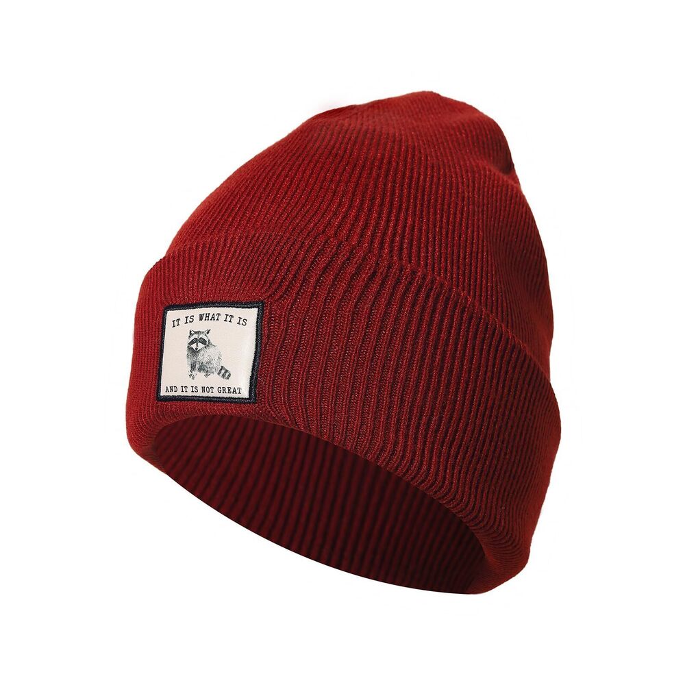 7615 Unisex Funny Y2K Embroidery Cuffed Knit Beanie Warm Fashion Winter Hat